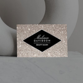 Silver Glitter och Affärskortet Glamor Beauty Visitkort