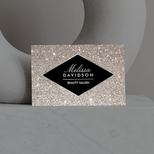 Silver Glitter och Affärskortet Glamor Beauty Visitkort