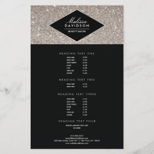 Silver Glitter och Glamor Beauty Flyer