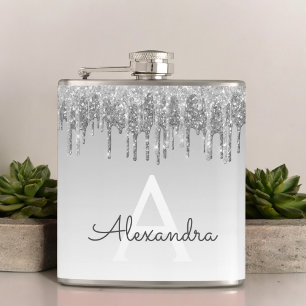Silver Glitter och Gnistra Monogram Fickplunta