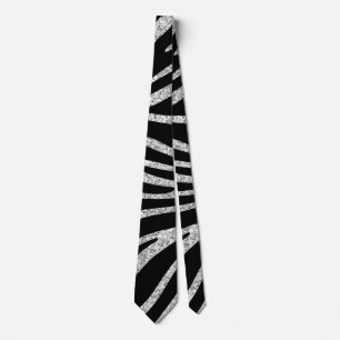 SILVER GLITTER och ZEBRA RÄNDER Slips