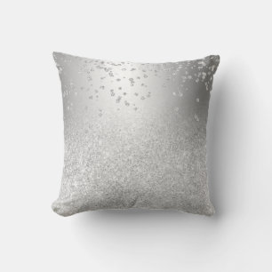 Silver glitter ombre-parkles konetti kudde