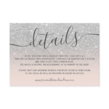 Silver glitter ombre rosabruna detaljer med text