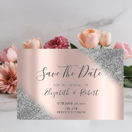 Silver Glitter Ombre Rose Gold Spara Datum Datumet