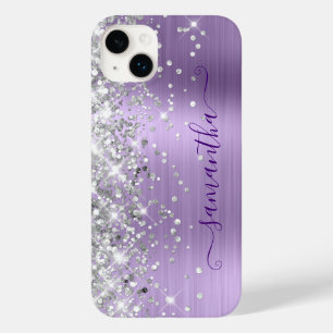 Silver Glitter Pale Lavender Glam Girly Signatur