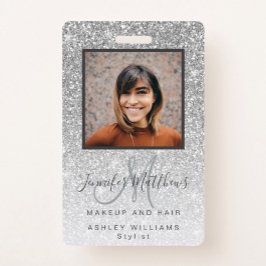 Silver Glitter Photo Makeup Hair Salon