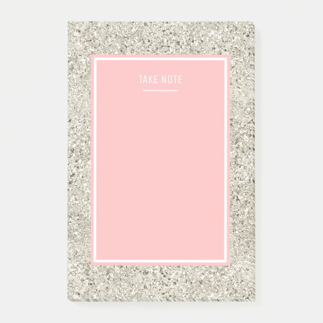 Silver Glitter Post-it Block (Framsida)