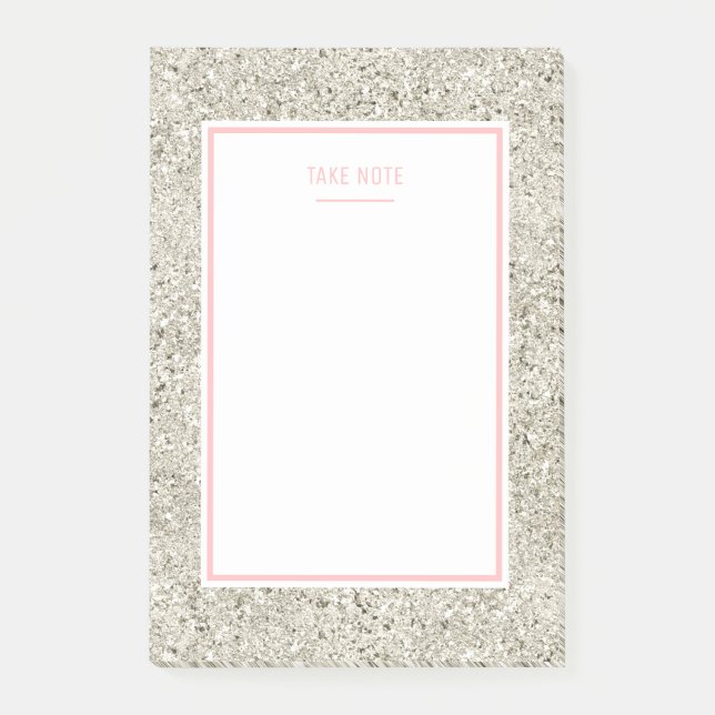 Silver Glitter Post-it Block (Framsida)