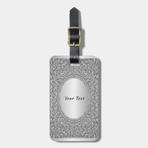 Silver-Glitter-Ram-bagagetagare Bagagebricka