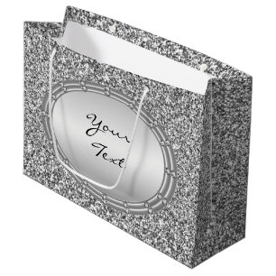 Silver Glitter Ram Presentbutelj