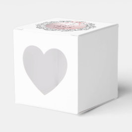 Silver Glitter Ram Rosa Bow Baptism Heart Presentaskar