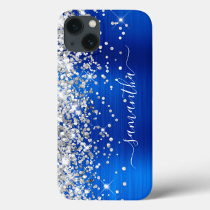 Silver Glitter Royal Blå Folie Feminina Signatur