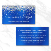 Silver Glitter Royal Blue Blur Webbutik