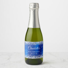 Silver Glitter Royal Blue Foil 40 & Fabulous