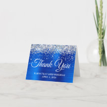 Silver Glitter Royal Blue Folie 50-årsdag