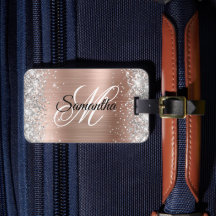 Silver Glitter Shiny Rose Gold Folie