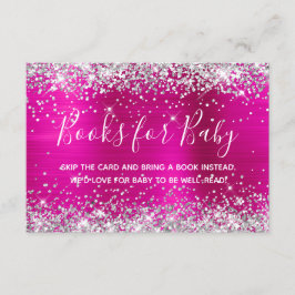 Silver Glitter Shock rosa Foil Bokar för Baby Tilläggskort