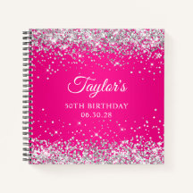 Silver Glitter Shock rosa Ombre 50:e födelsedagsgä