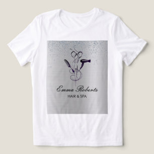 Silver Glitter Skönhetssalong T Shirt