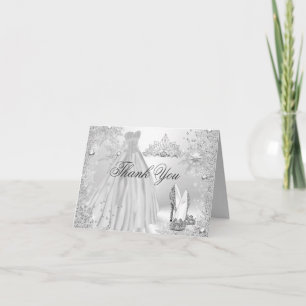 Silver Glitter Snöflinga Tacksamhetskort Tack Kort