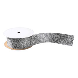 Silver Glitter Snyggt Jul Satin Ribbon