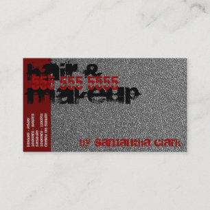 Silver Glitter Springles Hairdresser Hair Studio Visitkort