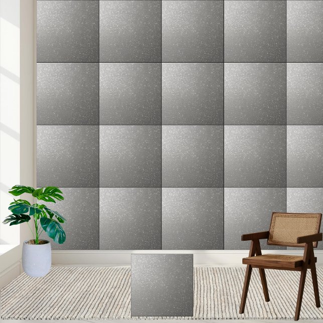 Silver Glitter Sprinkle Decorative Ceramic Tile Kakelplatta (Silver Glitter Sprinkle Decorative Ceramic Tile)