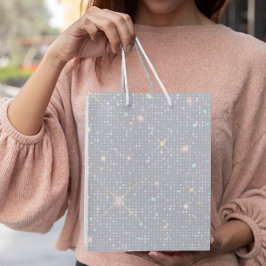 Silver Glitter Struktur White Sparkling Diamond