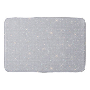 Silver Glitter Struktur White Sparkling Diamond Badrumsmatta