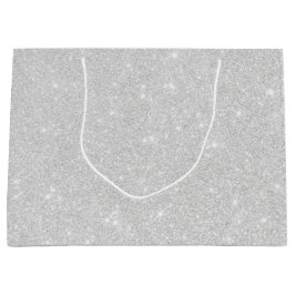 Silver Glitter Struktur White Sparkling Shiny