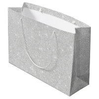 Silver Glitter Struktur White Sparkling Shiny