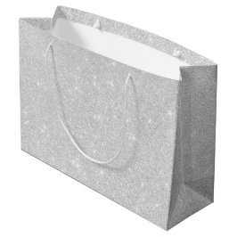 Silver Glitter Struktur White Sparkling Shiny