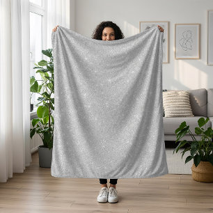 Silver Glitter Struktur White Sparkling Shiny Fleecefilt