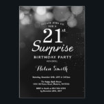 Silver Glitter Surprise 21:a födelsedagsinbjudan Inbjudningar<br><div class="desc">Inbjudningskort för 21:a födelsedag i Silver Glitter. Vuxen Birthday. Silver Glitter Bokeh-bakgrund. 13:e 15:e 16:e 18:e 10:e 30:e 40:e 60:e 70:e 80:e 90:e 100:e. Vilken ålder som helst. Om du vill göra ytterligare anpassningar klickar du på knappen "Anpassa" och användor verktyg som är utformat för att ändra mallen.</div>