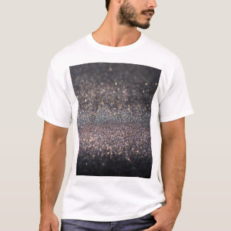 Silver Glitter: Svart bokeh-jul T Shirt