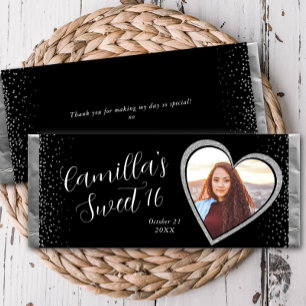 Silver Glitter Svarta Anpassningsbarna Candy Pub W