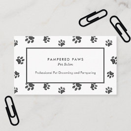 Silver Glitter Tass avtryck Professionell Pet Salo Visitkort