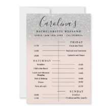 Silver glitter-tidslinjen bachelorette helg