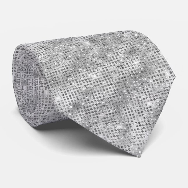 Silver Glitter Tie Slips (Rullad)