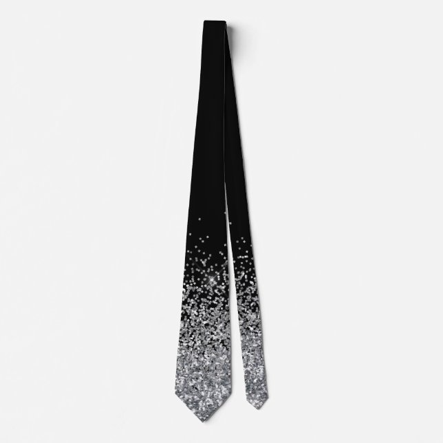 Silver Glitter Trendig Ombre Fading Slips (Framsida)
