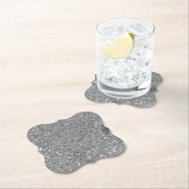 Silver Glitter Underlägg Papper