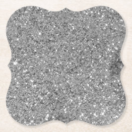 Silver Glitter Underlägg Papper
