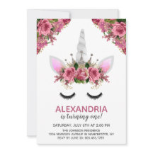 Silver Glitter Unicorn Princess Birthday