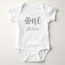 Silver Glitter Winter Snowflake Första födelsedag