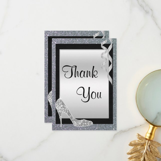 Silver Glittery Stiletto & Streamers Tack (Fram/Back In Situ)