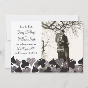 Silver Glitz Destiny Las Vegas Photo Save Date Spara Datumet