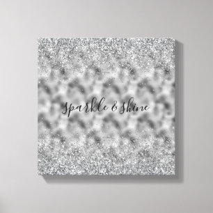 Silver Glitz Gnistra Canvastryck