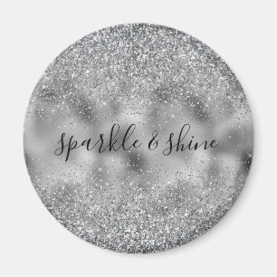 Silver Glitz Gnistra Magnet