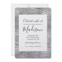 Silver Glitz Zebra tryck