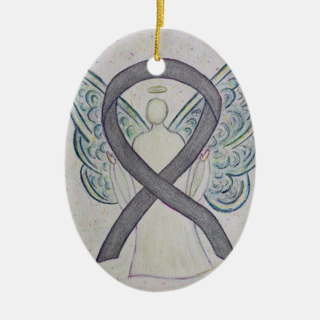 Silver Gnistra Awareness Ribbon Angel Ornament (Framsidan)